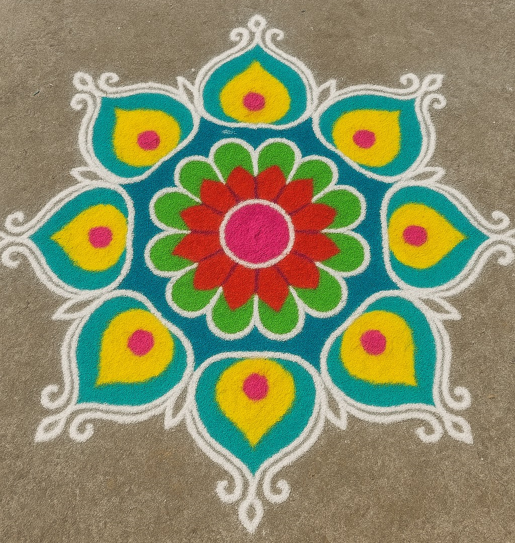 नवरात्री उत्सवासाठी रांगोळी डिझाइन्स