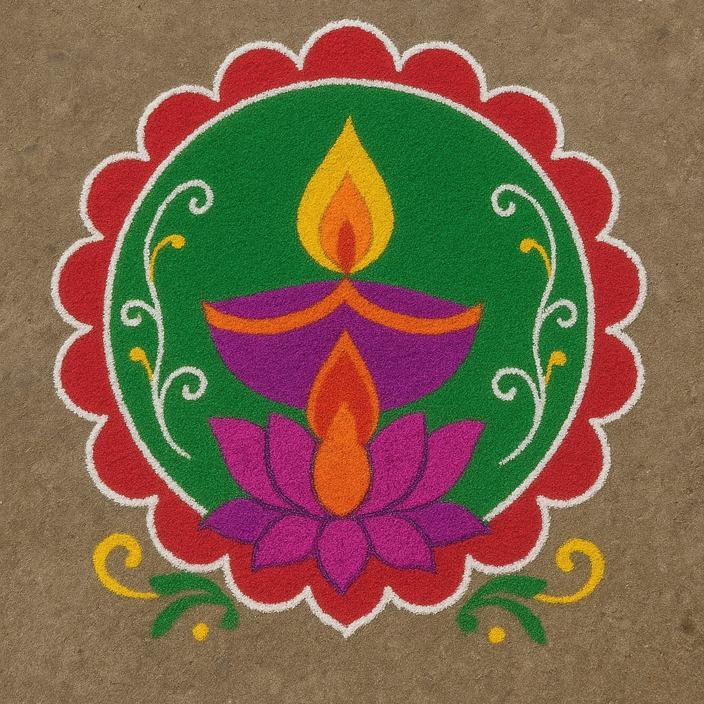 दिवाळीची खास रांगोळी डिझाइन